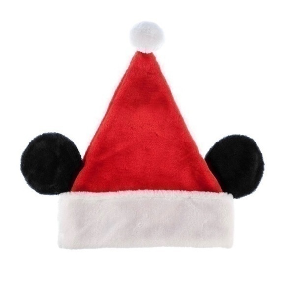 DISNEY Mickey Mouse Santa Hat NWT - Picture 1 of 3